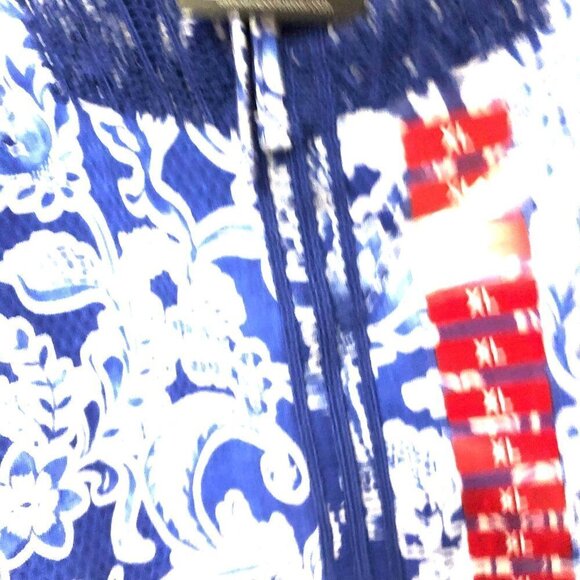 NWT Rafaella Top Size XL Sleeveless Crochet Detail Blue White NEW - Picture 5 of 6